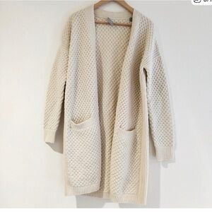 Vince Honeycomb wool blend long cardigan, XS